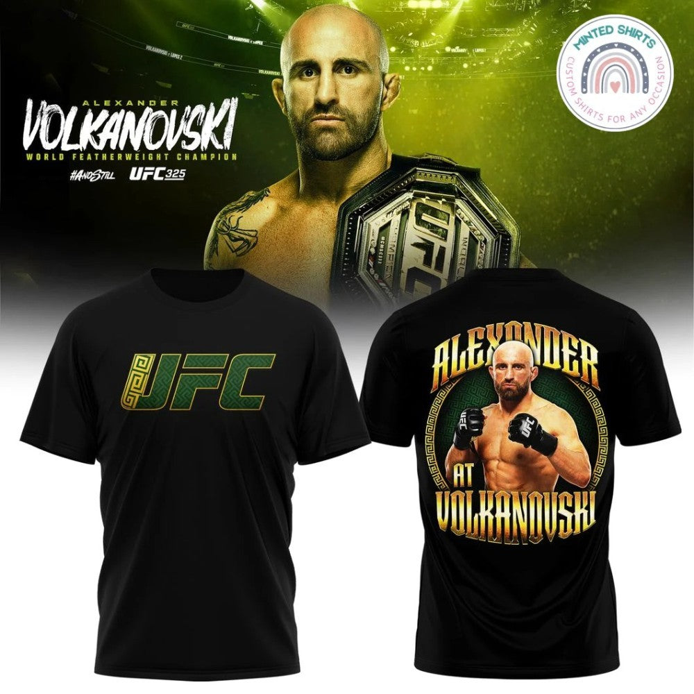 Alexander Volkanovski UFC 325 Featherweight Champion Edition Two Sided Shirt