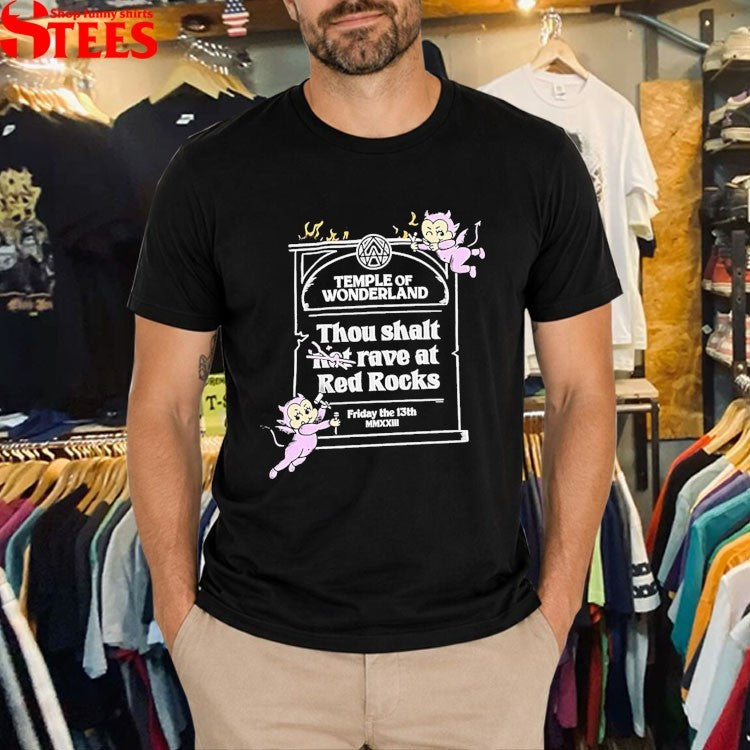 Alison Wonderland Temple Of Wonderland Thou Shalt Not Rave At Red Rocks Beware The Devil’s Music T-Shirt