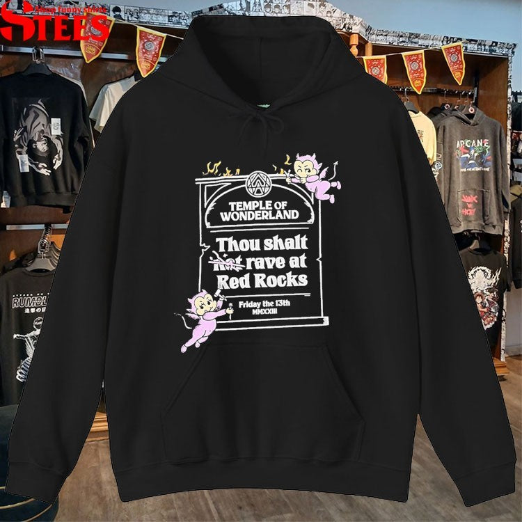 Alison Wonderland Temple Of Wonderland Thou Shalt Not Rave At Red Rocks Beware The Devil’s Music T-Shirt