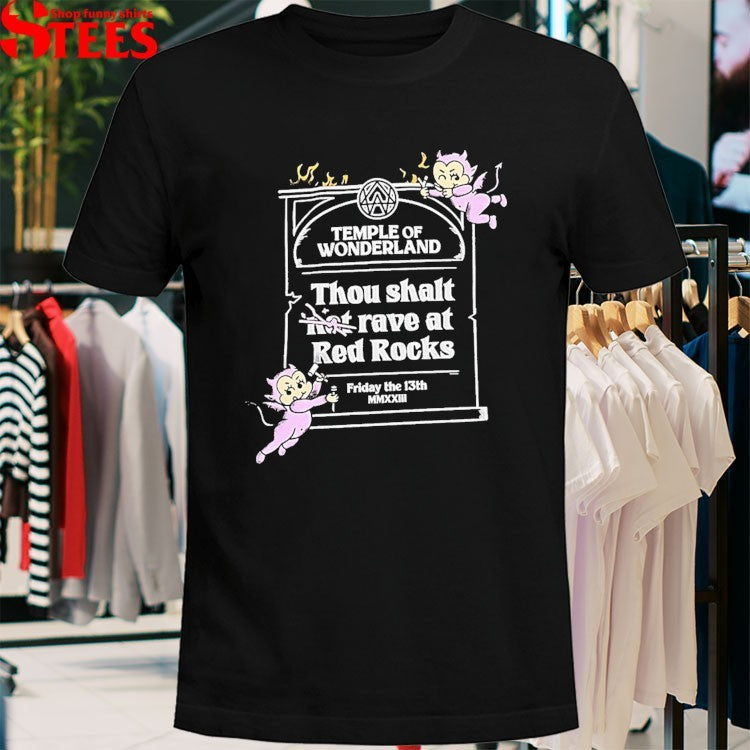 Alison Wonderland Temple Of Wonderland Thou Shalt Not Rave At Red Rocks Beware The Devil’s Music T-Shirt