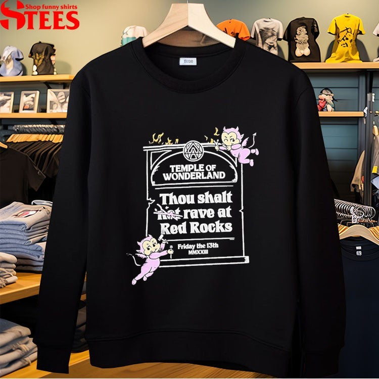 Alison Wonderland Temple Of Wonderland Thou Shalt Not Rave At Red Rocks Beware The Devil’s Music T-Shirt