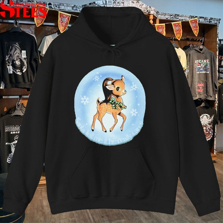 Ariana Grande Santa Tell Me If Me Really Cares Deer Holiday Christmas T-Shirt
