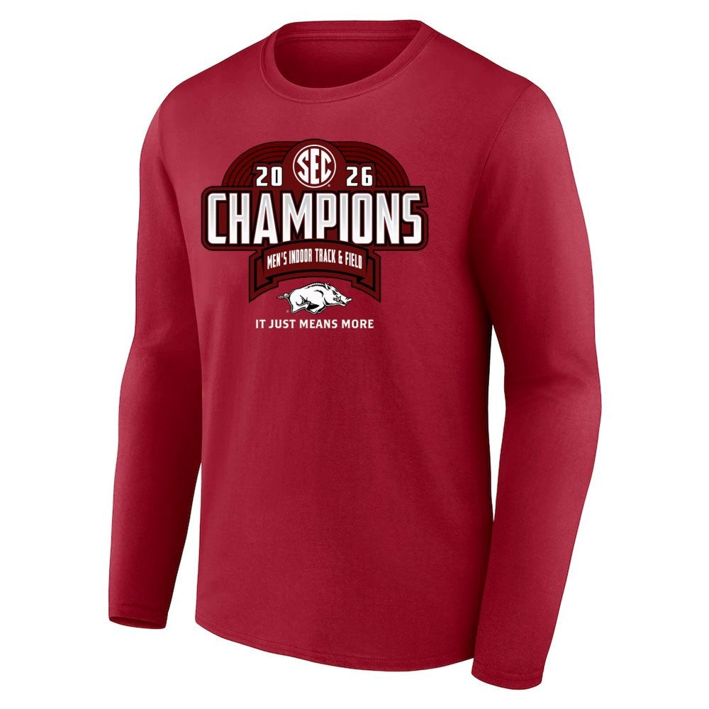 Arkansas Razorbacks 2026 SEC Men’s Indoor Track & Field Champions Shirt