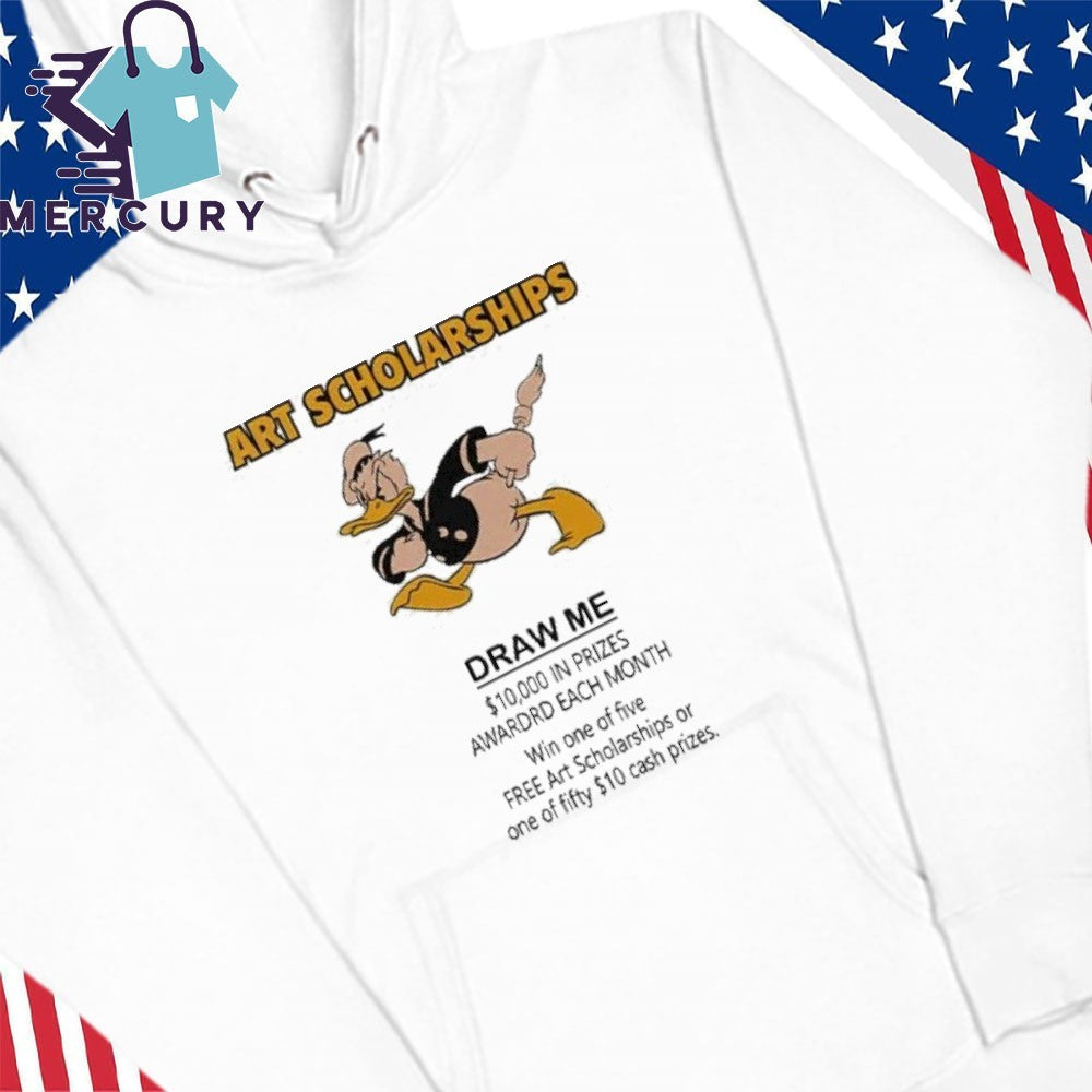 Art Scholarships Draw Me Vintage Cartoon Duck Shirt