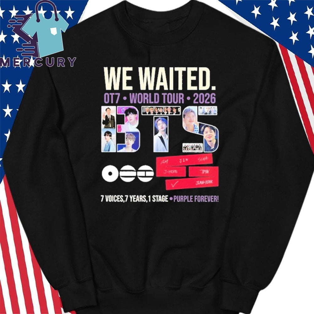 BTS We Waited OT7 World Tour 2026 Shirt