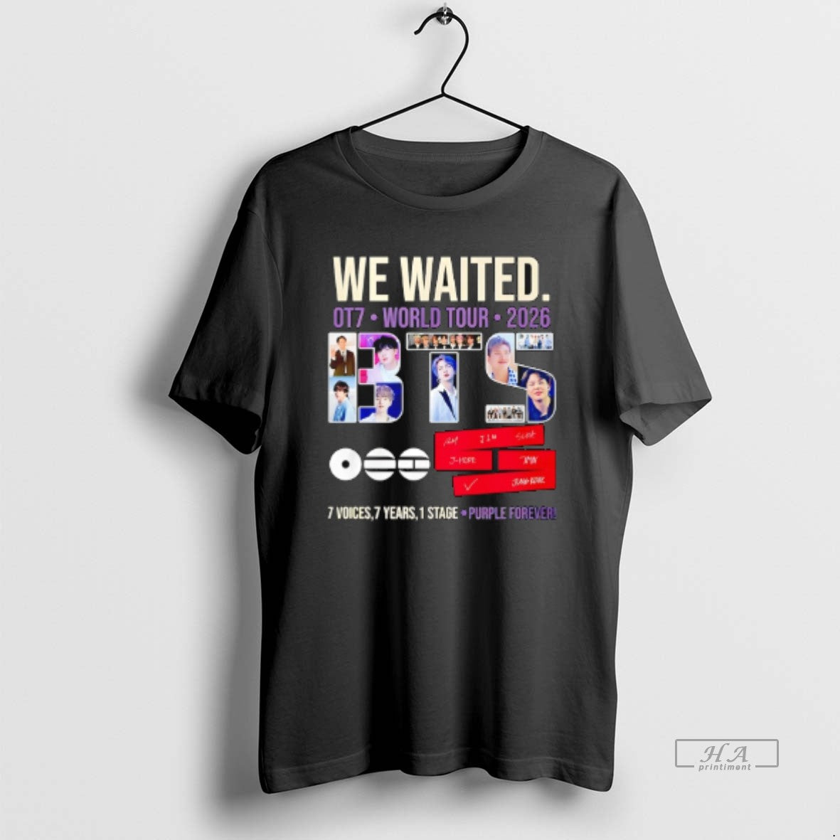 Official Bts We Waited Ot7 World Tour 2026 T-Shirts, Hoodie, Sweatshirt | CoreVibeTees.com