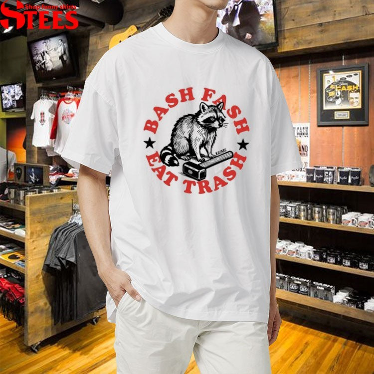 Bash Fash Eat Trash Krime Raccoon T-shirts