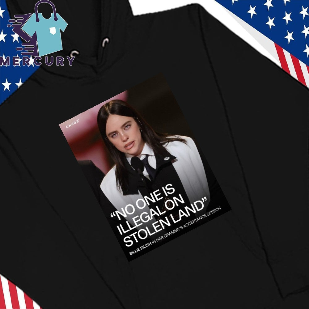 Billie Eilish Fuck ICE and No One Is Illegal On Stolen Land Shirt