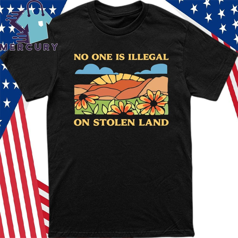 Billie Eilish No One Is Illegal On Stolen Land Vintage Shirt