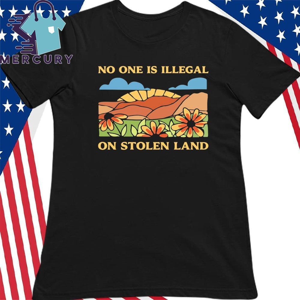 Billie Eilish No One Is Illegal On Stolen Land Vintage Shirt