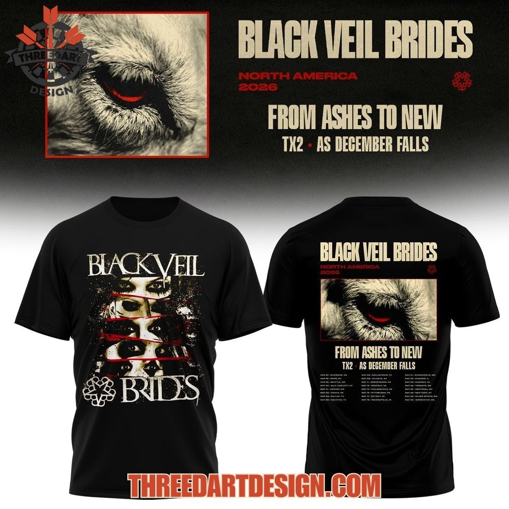Black Veil Brides From Ashes To New Tour 2026 Shirt