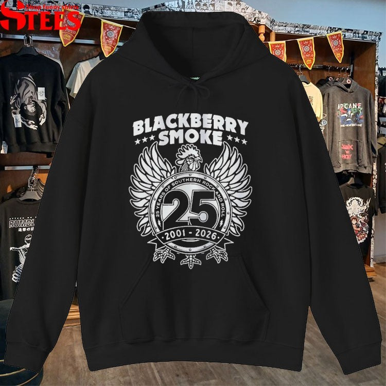 Blackberry Smoke 25th Anniversary Of Southern Rock And Roll 2001 2026 Rooster T-Shirt