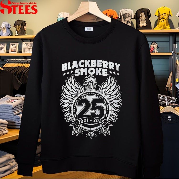 Blackberry Smoke 25th Anniversary Of Southern Rock And Roll 2001 2026 Rooster T-Shirt