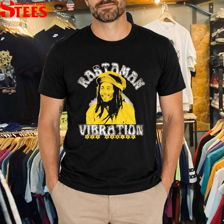 Bob Marley Rastaman Vibration Photo T-shirts