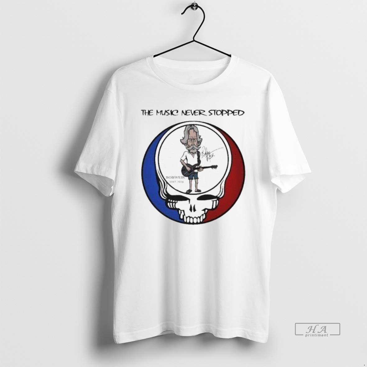 Official Bob Weir Grateful Dead 1947 2026 Signature The Music Never Stopped T-Shirts, Hoodie, Sweatshirt | CoreVibeTees.com