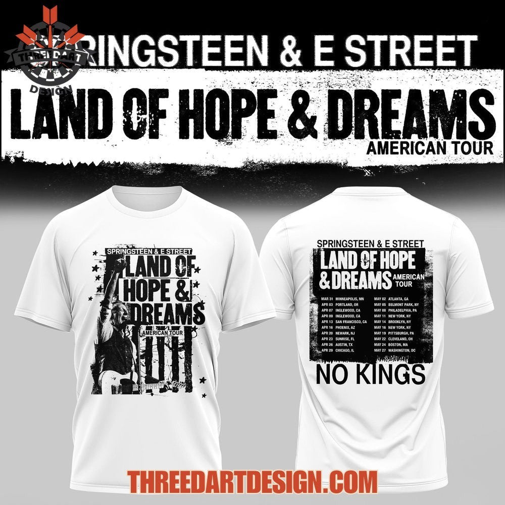 Bruce Springsteen 2026 Land of Hope and Dreams American Tour Two Sided Shirt
