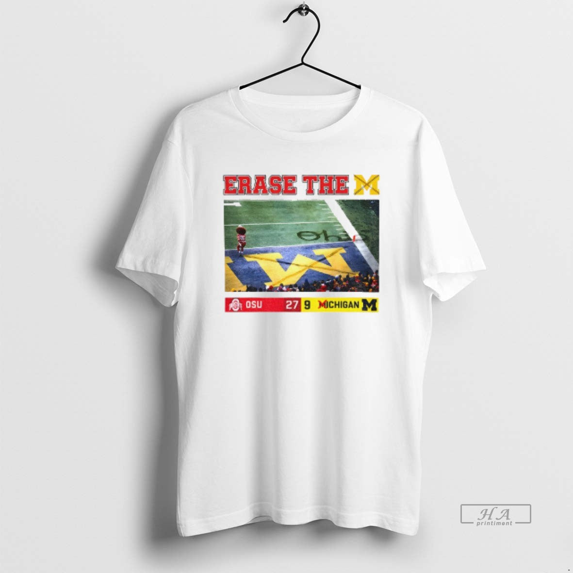 Official Brutus Vs Michigan Game Day 27 9 Erase The M Sports T-Shirts, Hoodie, Sweatshirt | CoreVibeTees.com