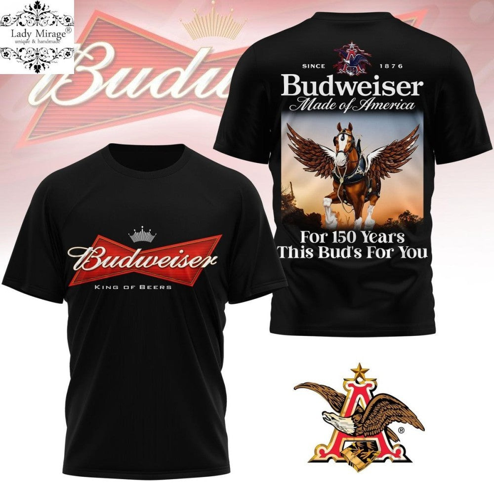 Budweiser 150 Years This Bud’s For You Two Sided Shirt
