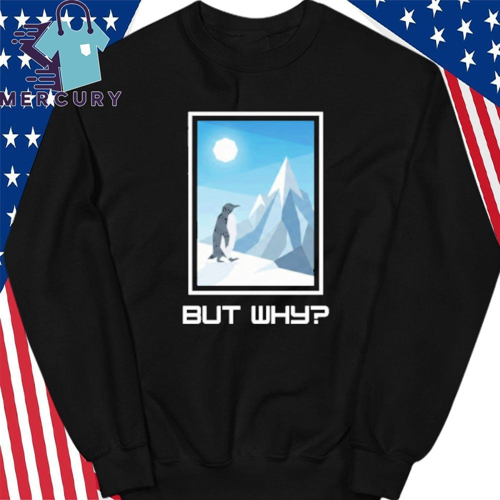 But Why Penguin Shirt Northward Bound Minimalist Framed Arctic Art