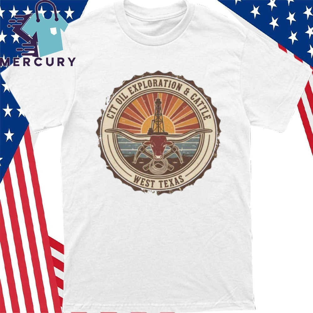 CTT Oil Exploration & Cattle West Texas Graphic Shirt Landman