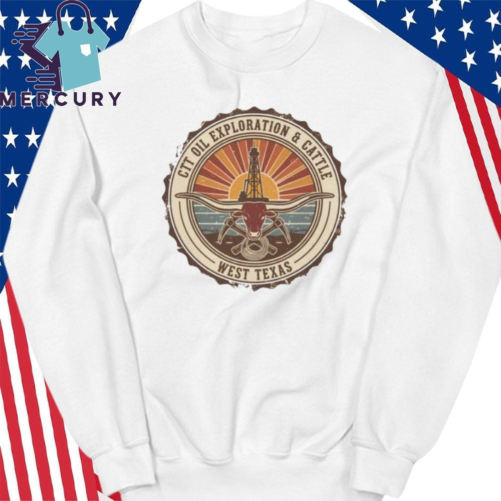 CTT Oil Exploration & Cattle West Texas Graphic Shirt Landman