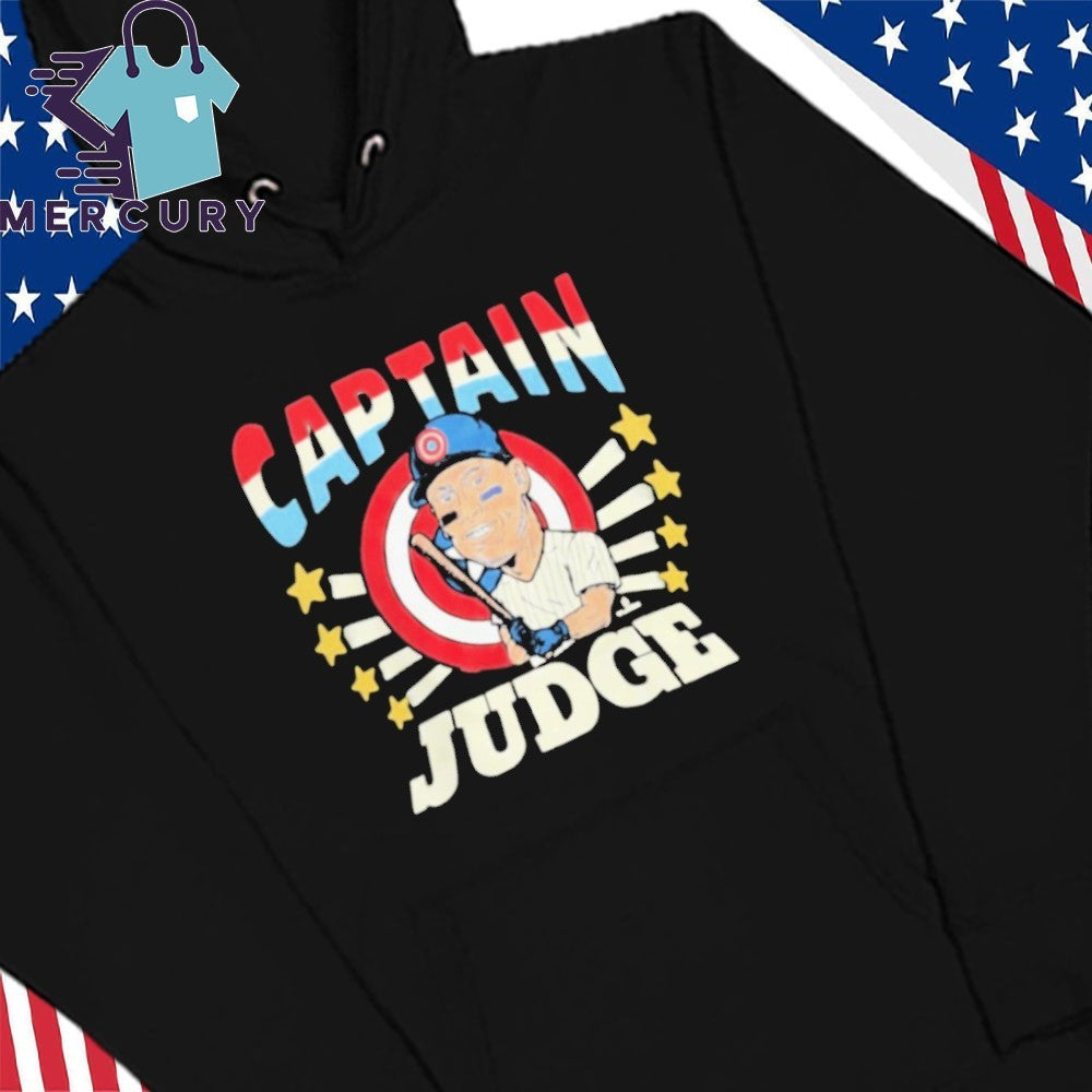 Captain America x Aaron Judge New York Yankee caricature shirt