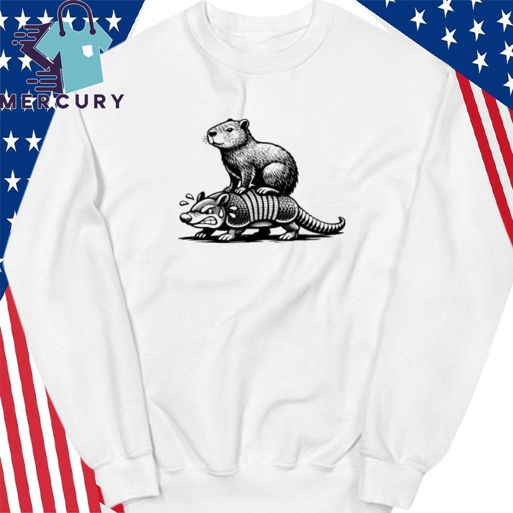 Capybara Riding Armadillo Shirt