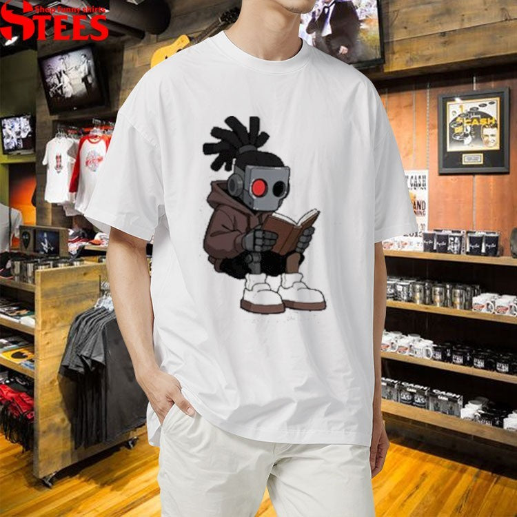 Cat Burns Robot T-shirts