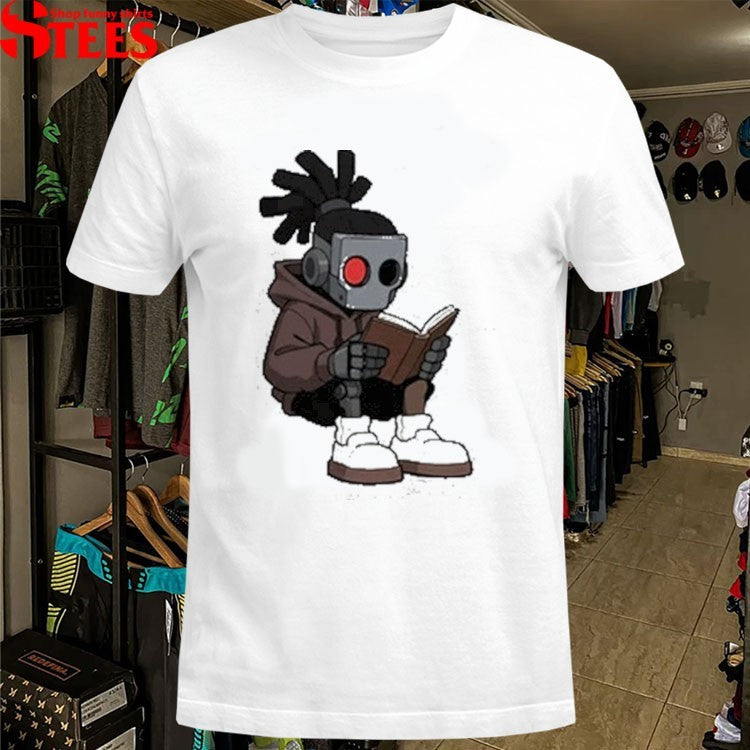 Cat Burns Robot T-shirts