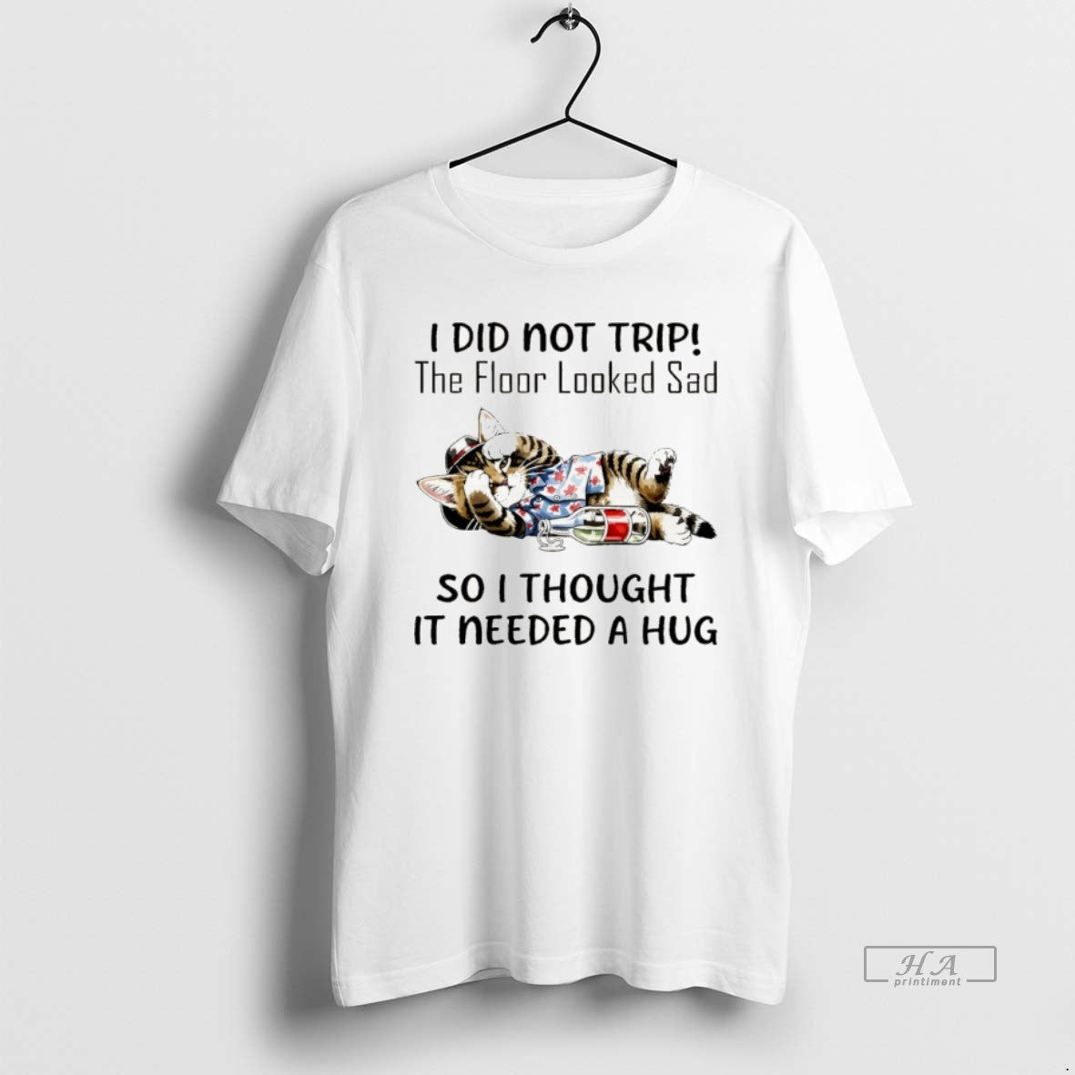 Official Cat I Did Not Trip The Floor Looked Sad So I Thought It Needed T-Shirts, Hoodie, Sweatshirt | CoreVibeTees.com