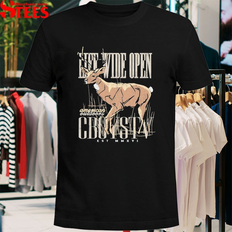 Cboystv Life Wide Open American Outdoors Whitetail T-shirts