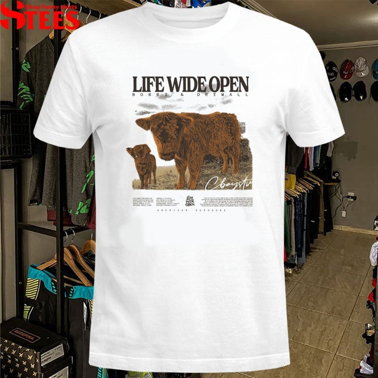 Cboystv Life Wide Open Bobby Drywall American Outdoors T-shirts