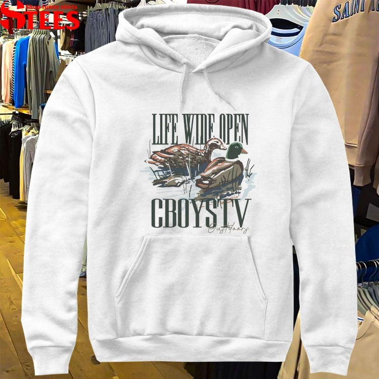 Cboystv Life Wide Open Mallard Outdoors T-shirts