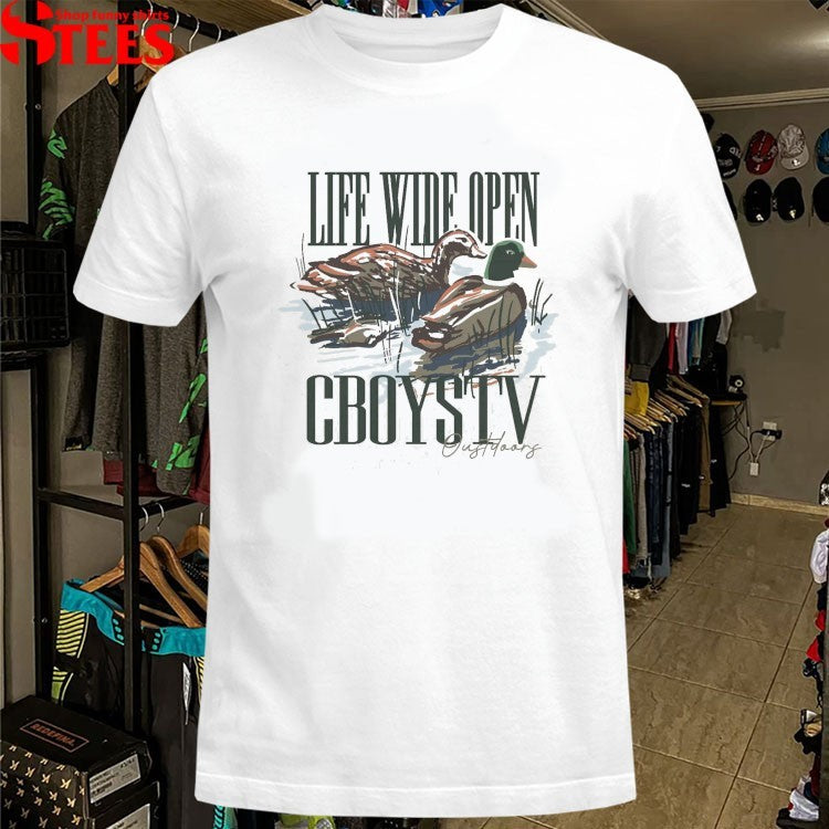 Cboystv Life Wide Open Mallard Outdoors T-shirts