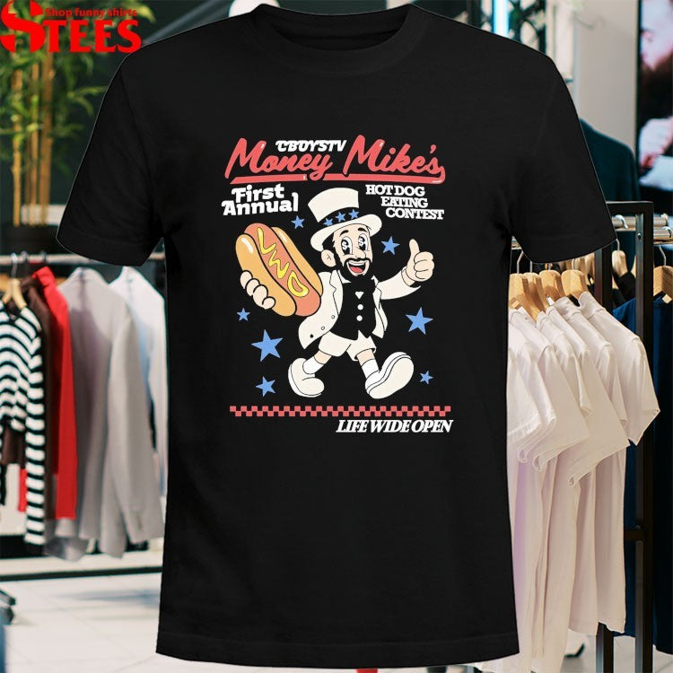 Cboystv Life Wide Open Mikes Hotdogs First Annual Hot Dog Eating Contest T-shirts