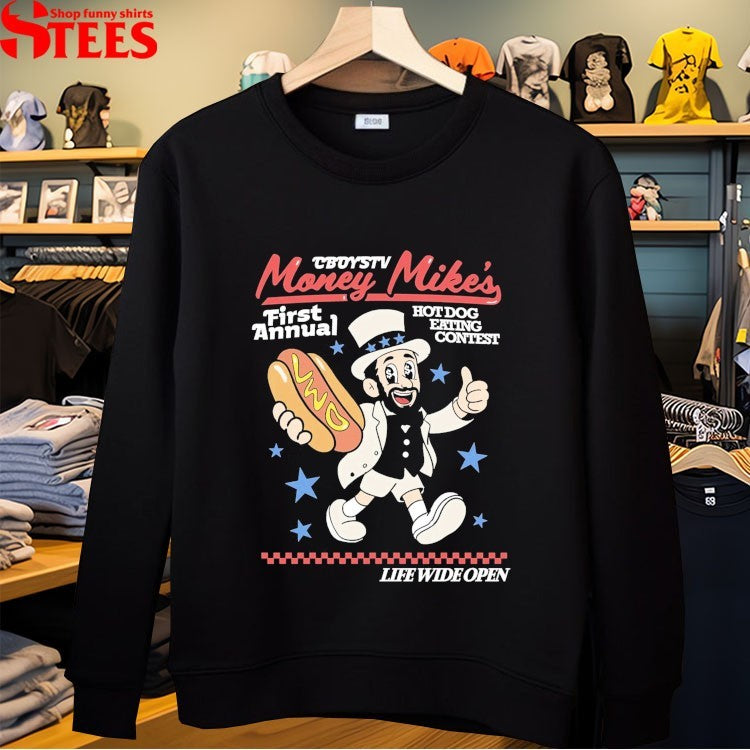 Cboystv Life Wide Open Mikes Hotdogs First Annual Hot Dog Eating Contest T-shirts