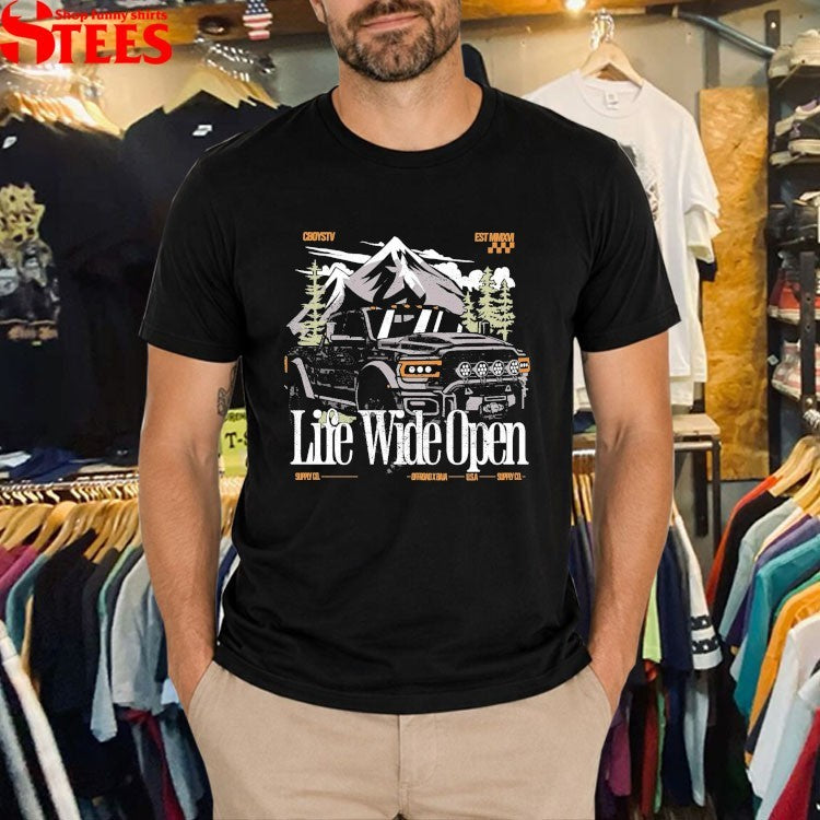 Cboystv Life Wide Open Ram Mountain T-shirts