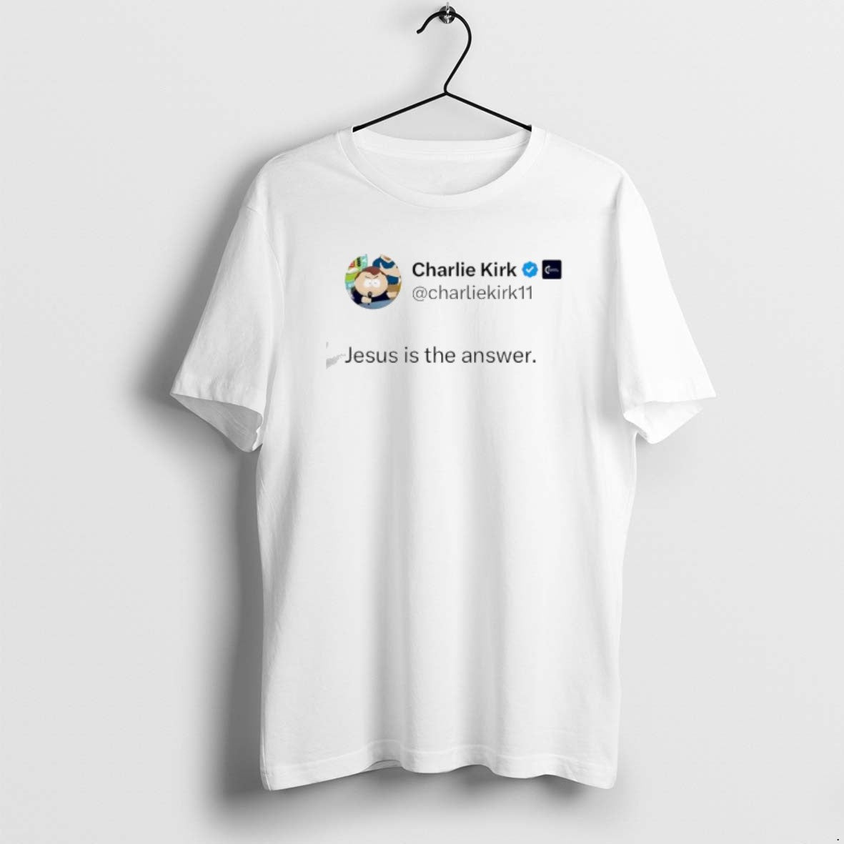 Official Charlie Kirks X Account Post Jesus Is The Answer T-Shirts, Hoodie, Sweatshirt | CoreVibeTees.com