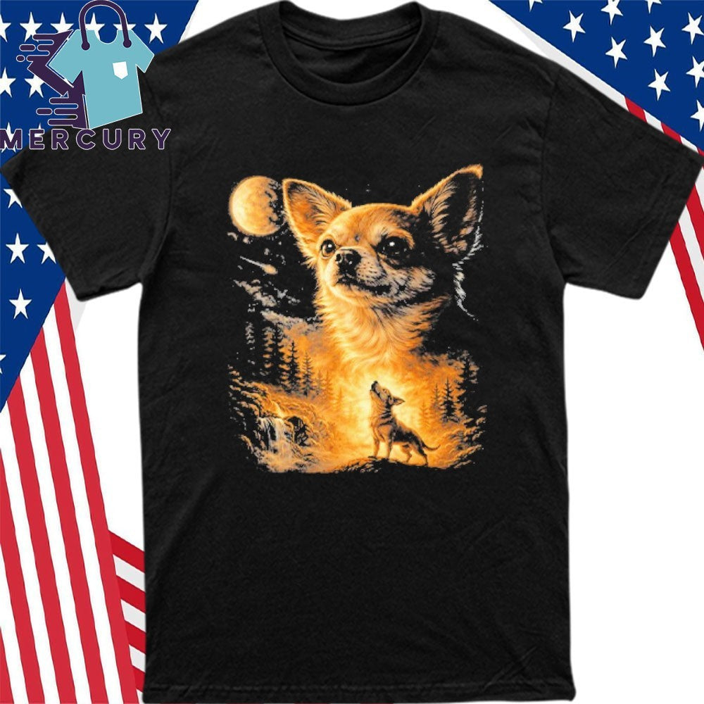 Chihuahua Howling To The Moon Shirt