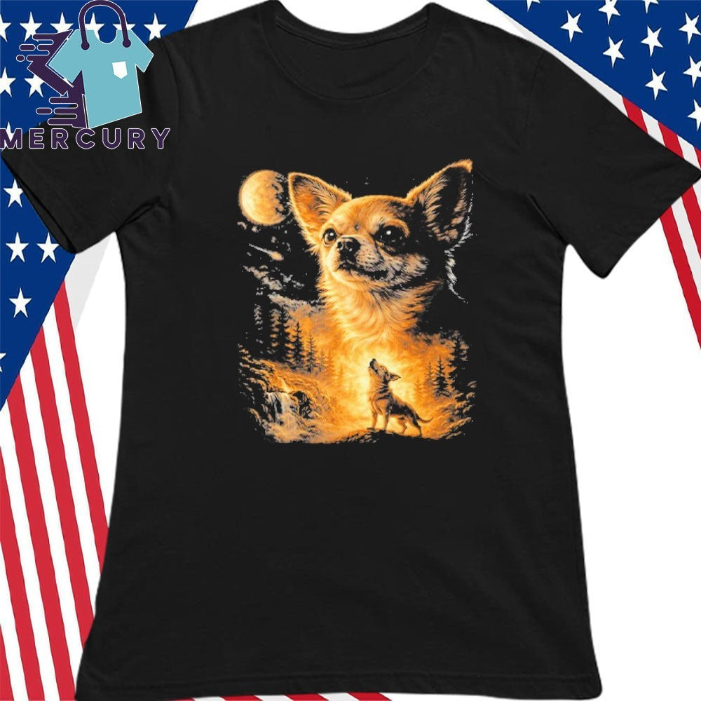 Chihuahua Howling To The Moon Shirt