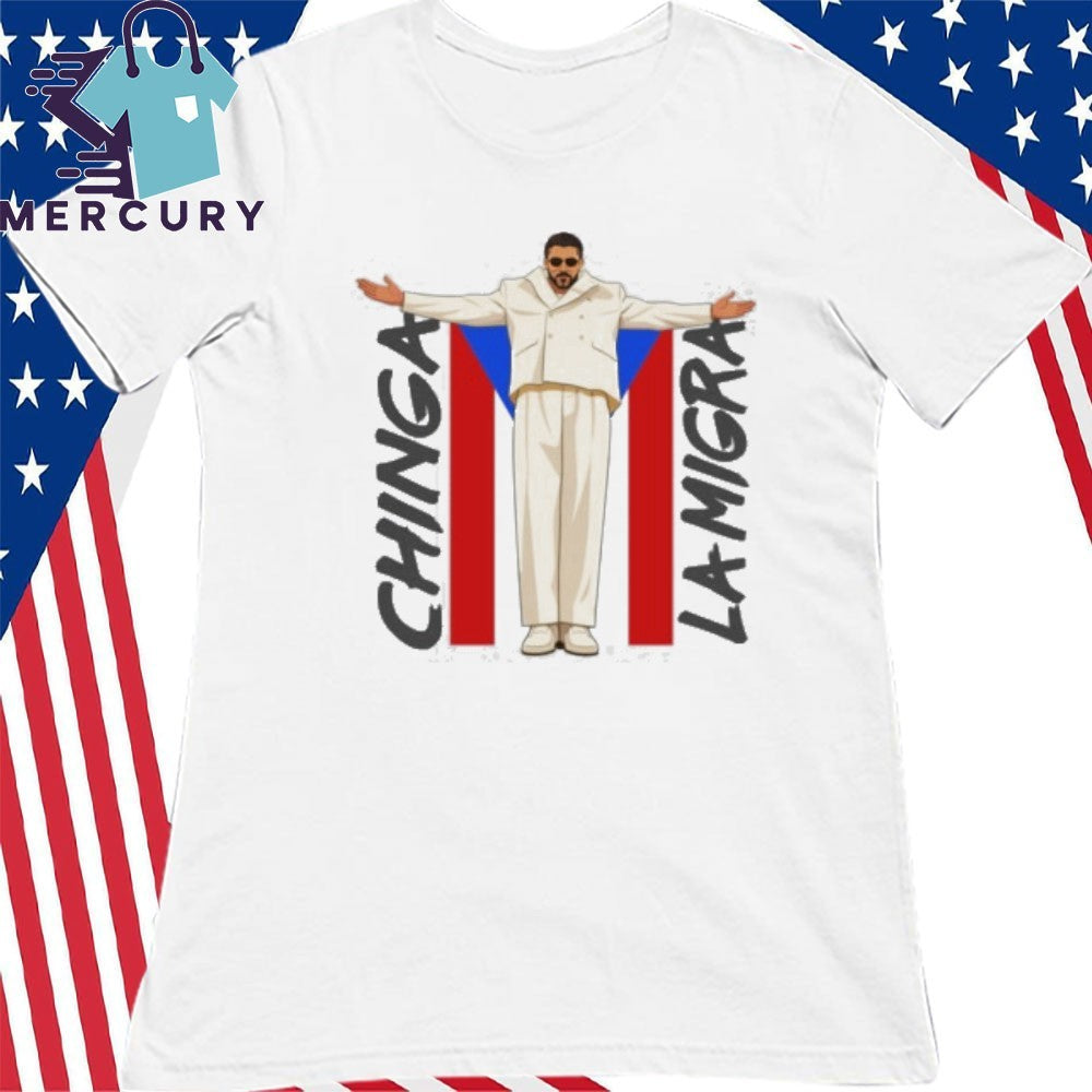 Chinga La Migra Bad Bunny Puerto Rican Pride Shirt