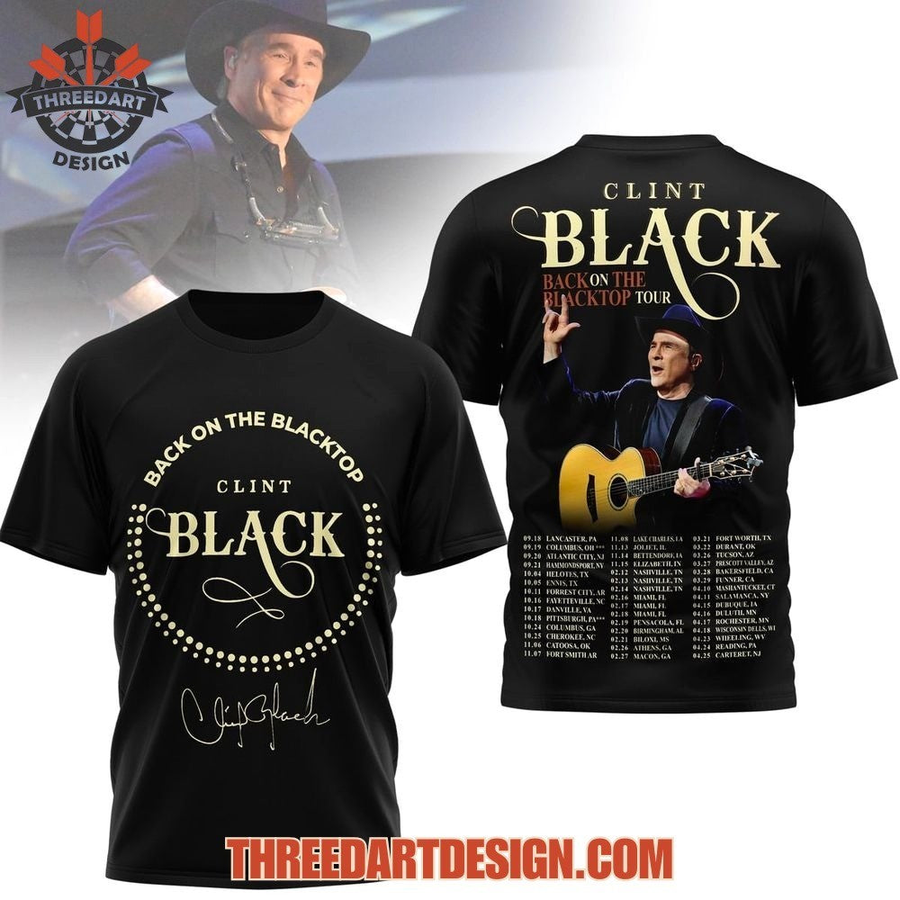 Clint Black Back On The Blacktop Tour 2026 Shirt