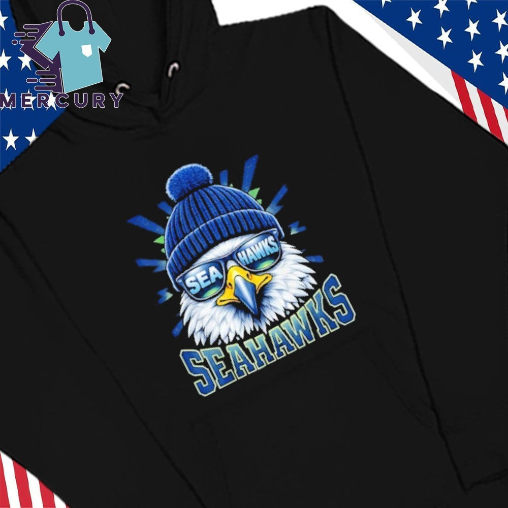 Cool Face Seahawks With Sunglasses Shirt