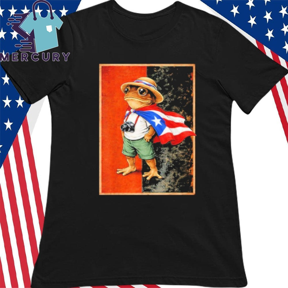 Coqui Frog Puerto Rico Flag Puerto Rican Taino Boricua Shirt