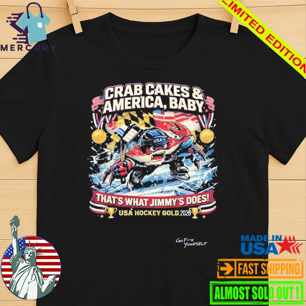 Crab Cakes & America Baby Usa Hockey Gold 2026 Shirt