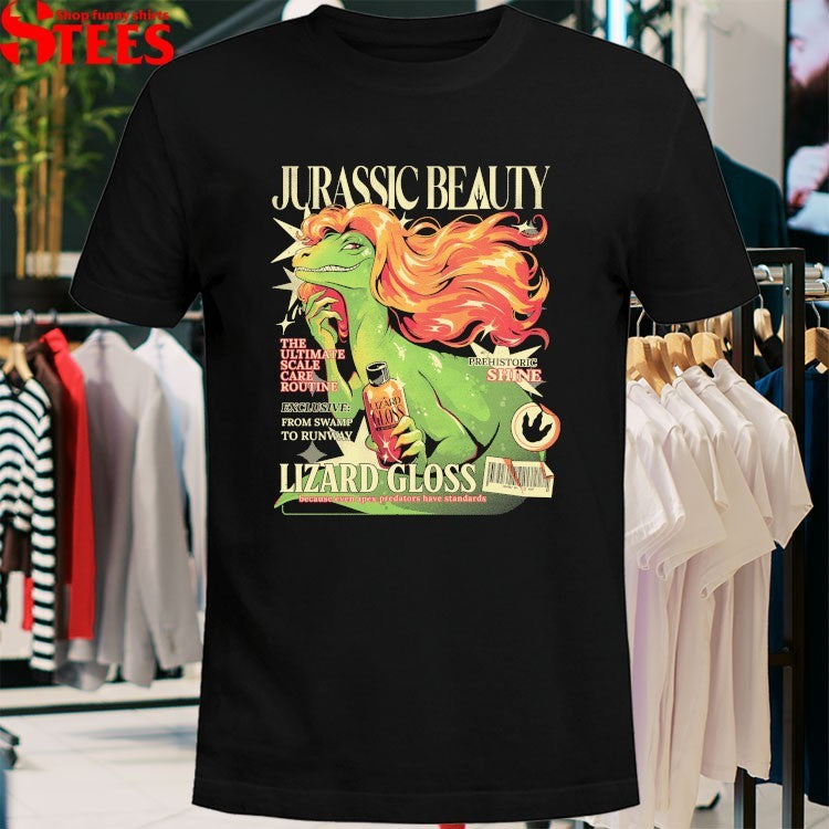 Creepy Redneck Dinosaur Mansion 3 Jurassic Beauty Lizard Gloss T-shirts