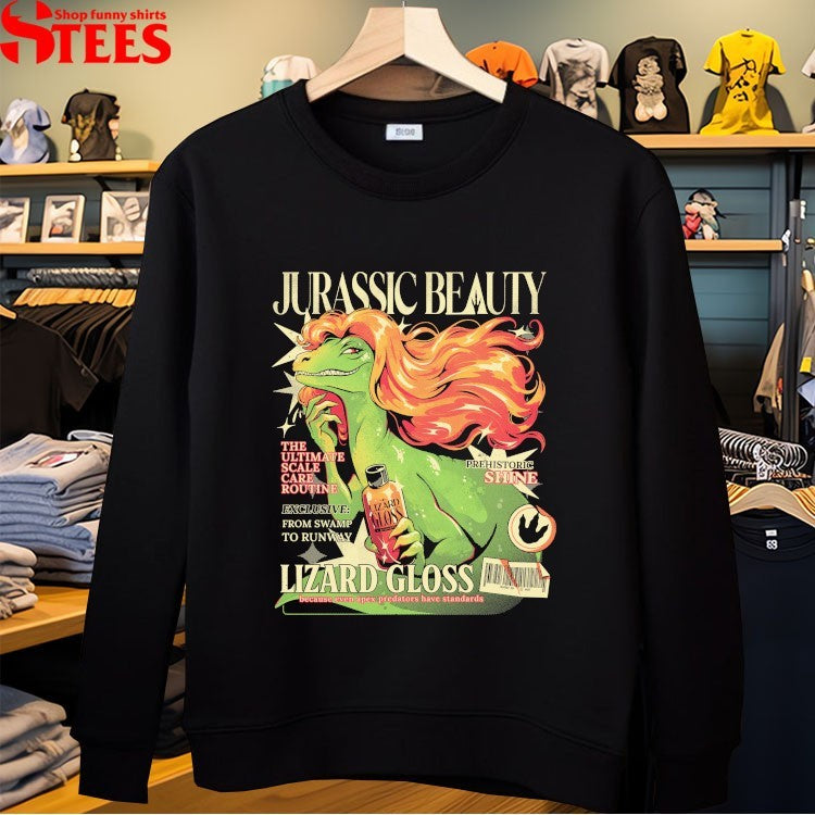 Creepy Redneck Dinosaur Mansion 3 Jurassic Beauty Lizard Gloss T-shirts