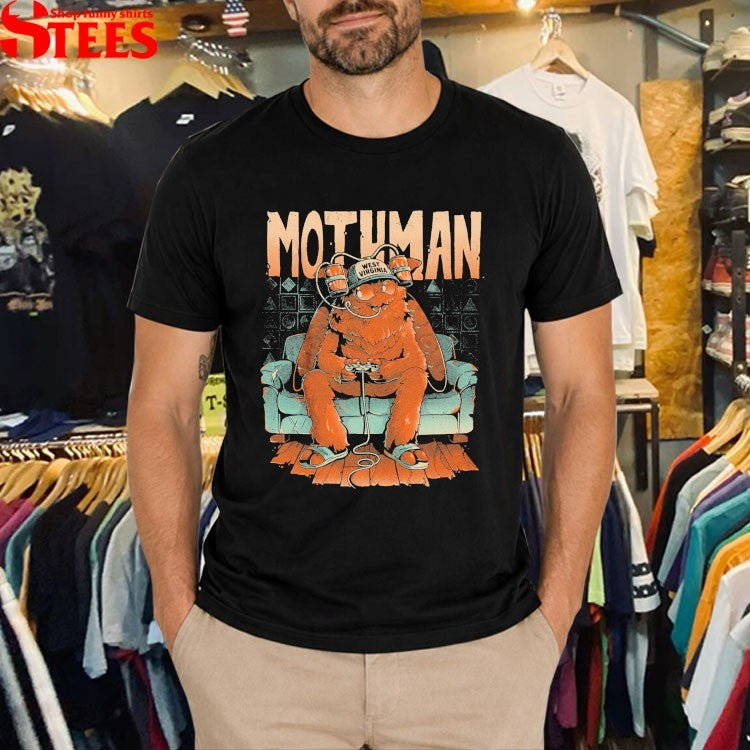 Creepy Redneck Dinosaur Mansion 3 Mothman Gaming T-shirts