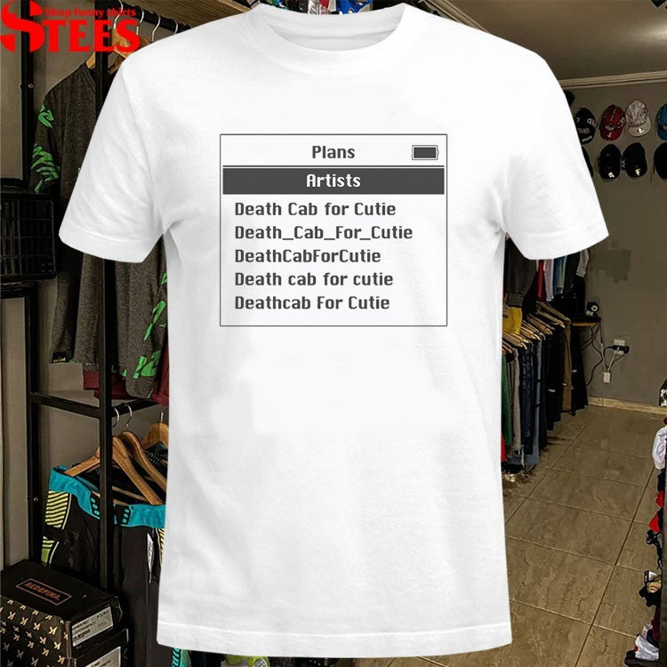 Death Cab For Cutie Plans Artists Screen T-shirts