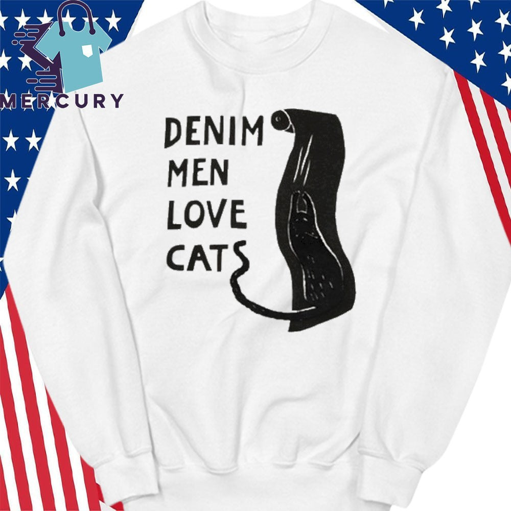 Denim Men Love Cats Shirt